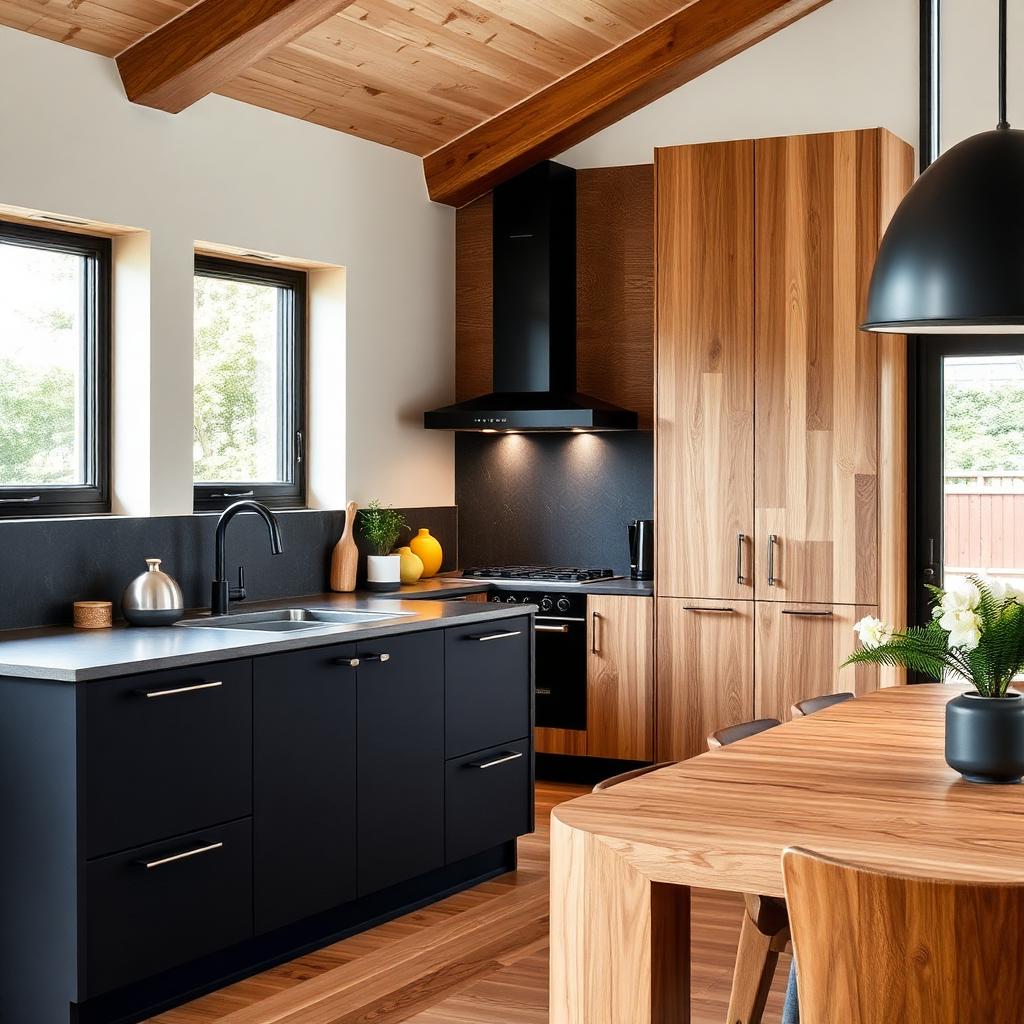 Modern timber kitchen